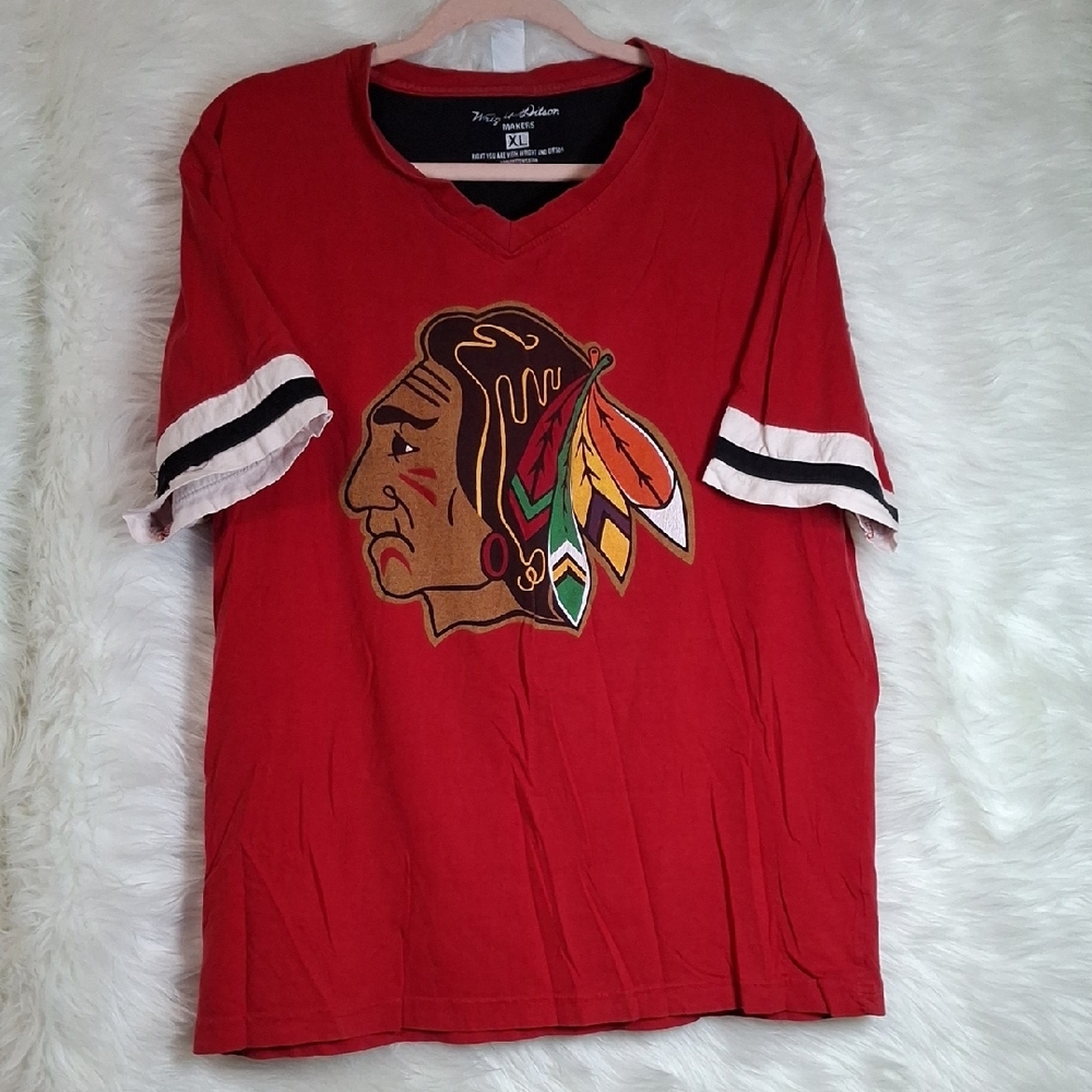 Ladies Red Graphic Tee